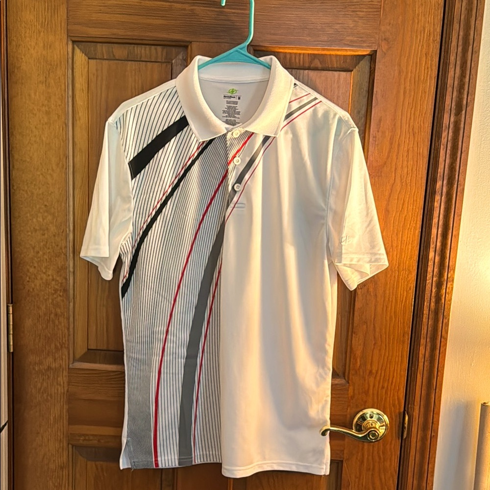 White and Black Men's Polo Shirt